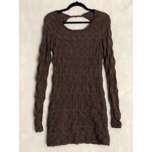 Free People Paulie Mini Dress in Hot Fudge Women's Large NEW